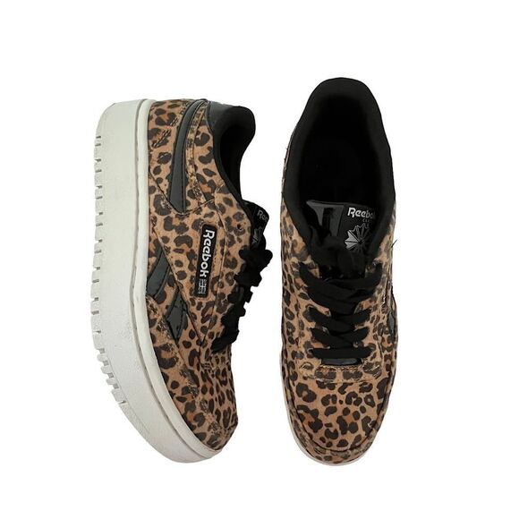 Reebok Club C Double Big Kid Leopard Sneaker size 6 - Picture 4 of 8